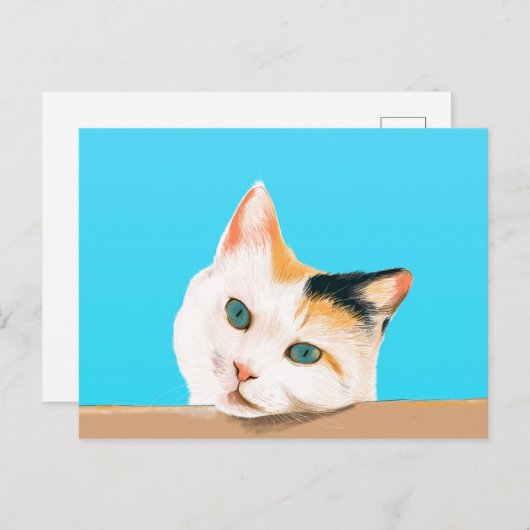 Niedliche Katze Postkarte (Vorne/Hinten)