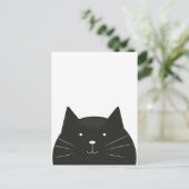 Niedliche Katze Postkarte (Stehend Vorderseite)