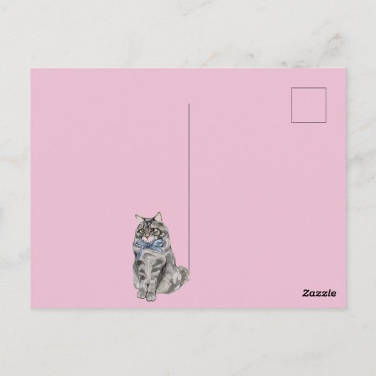 Niedliche Katze Postkarte (Rückseite)