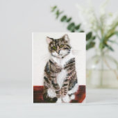 Niedliche Katze Postkarte (Stehend Vorderseite)