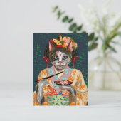 Niedliche Katze Postkarte (Stehend Vorderseite)