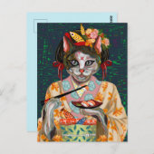 Niedliche Katze Postkarte (Vorne/Hinten)