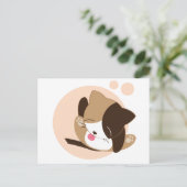 Niedliche Katze Postkarte (Stehend Vorderseite)