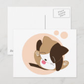 Niedliche Katze Postkarte (Vorne/Hinten)