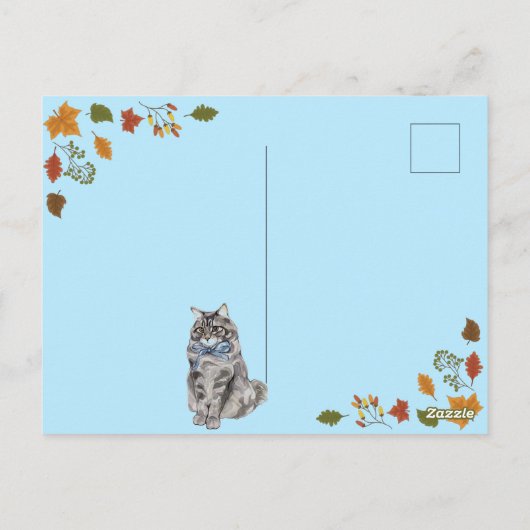 Niedliche Katze Postkarte (Rückseite)