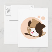 Niedliche Katze Postkarte (Vorne/Hinten)