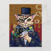 Niedliche Katze Postkarte (Vorderseite)