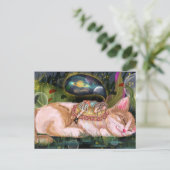 Niedliche Katze Postkarte (Stehend Vorderseite)
