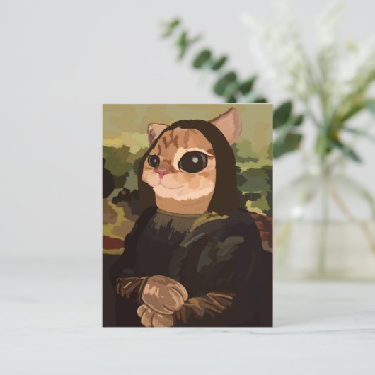 Niedliche Katze Postkarte (Stehend Vorderseite)