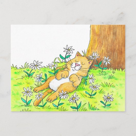 Niedliche Katze Postkarte (Vorderseite)