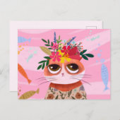 Niedliche Katze Postkarte (Vorne/Hinten)