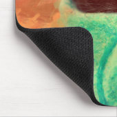 Niedliche Katze Purrito mit Herzen Mousepad (Ecke)