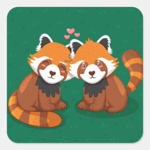 Niedliche Katze Quadratischer Aufkleber