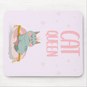 Niedliche Katze Queen Gift Idea, Kitten Cat Funny  Mousepad