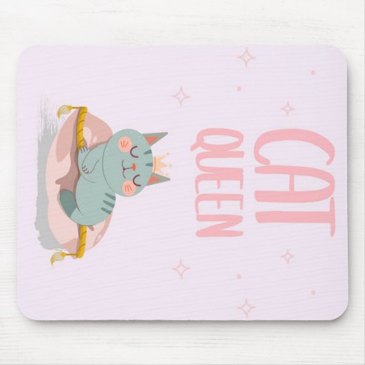 Niedliche Katze Queen Gift Idea, Kitten Cat Funny  Mousepad (Vorne)