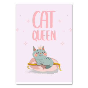 Niedliche Katze Queen Gift Idea, Kitten Cat Funny Tischnummer