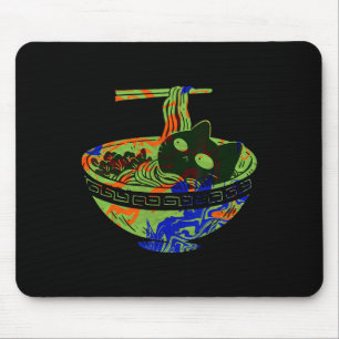 Niedliche Katze Ramen Noodle Bowl Spicy Noodles Ge Mousepad