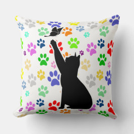 Niedliche Katze Schmetterling auf einem Niedlichen Kissen