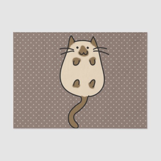 Niedliche Katze Seidenpapier (Vorderseite)