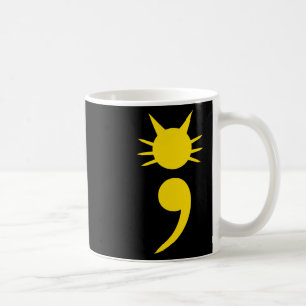 Niedliche Katze Semicolon Mai Mental Health Awaren Kaffeetasse