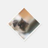 Niedliche Katze Serviette (Ecke)