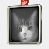 Niedliche Katze Silbernes Ornament (Links)