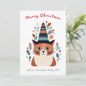 Niedliche Katze Skandinavien Weihnachten (Stehend Vorderseite)