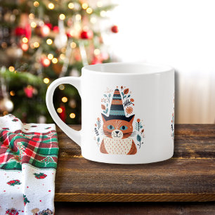 Niedliche Katze Skandinavien Weihnachten Espressotasse
