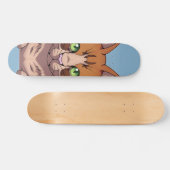 Niedliche Katze Skateboard (Horizontal)