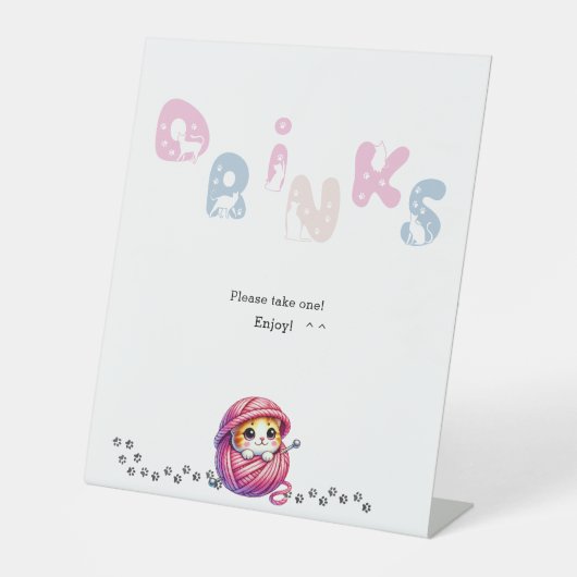 Niedliche Katze Sockelschild (Vorderseite)