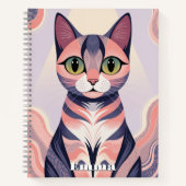 Niedliche Katze, Spaß, Chic, Tier, kundenspezifisc Notizblock (Vorderseite)
