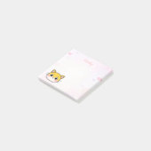 Niedliche Katze Sticky Notes mit Individuelle Name Post-it Klebezettel (angewinkelt)