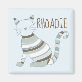 Niedliche Katze Striped Kitty Magnet (Vorne)