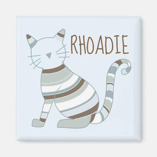 Niedliche Katze Striped Kitty Magnet (Vorne)