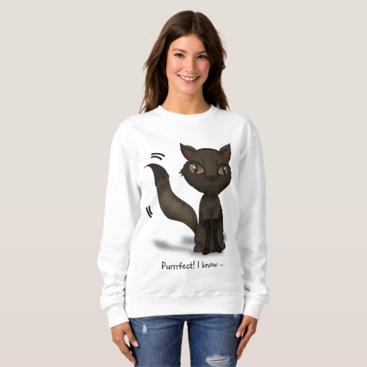 Niedliche Katze Sweatshirt (Vorne ganz)