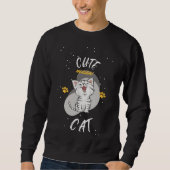 Niedliche Katze Sweatshirt (Vorderseite)