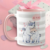 Niedliche Katze Sweetheart Couple Be Mine Valentin Tasse