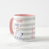 Niedliche Katze Sweetheart Couple Be Mine Valentin Tasse (Vorderseite Links)