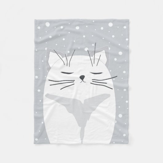 Niedliche Katze, Symbol von 2023. Fleecedecke (Vorderseite)