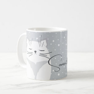 Niedliche Katze, Symbol von 2023. Kaffeetasse