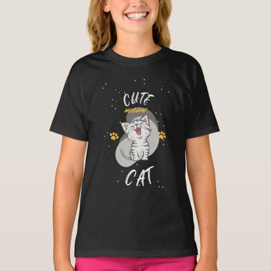 Niedliche Katze T-Shirt (Vorderseite)