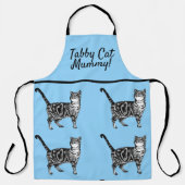 Niedliche Katze Tabby Muster Blue Cats Mums Kitche Schürze (Vorderseite)