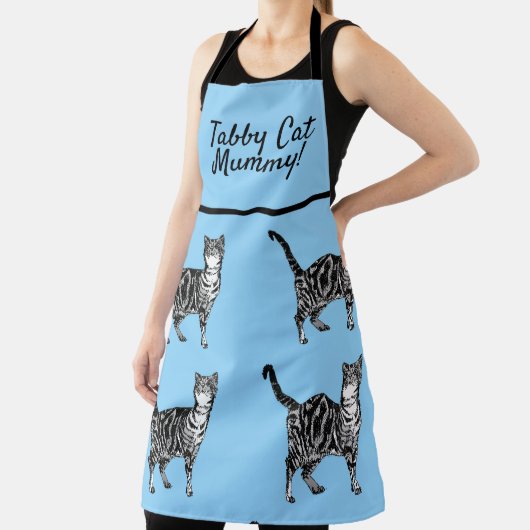 Niedliche Katze Tabby Muster Blue Cats Mums Kitche Schürze (InSitu)