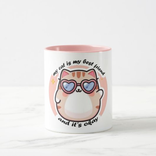 niedliche Katze Tasse (Zentrum)
