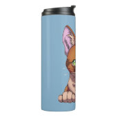 Niedliche Katze Thermosbecher (Nach links gedreht)