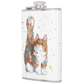 Niedliche Katze Tier Flachmann (Links)