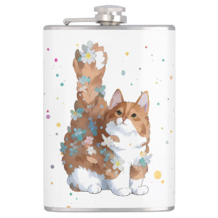 Niedliche Katze Tier Flachmann
