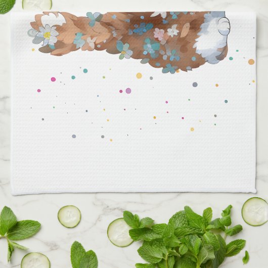 Niedliche Katze Tier Geschirrtuch (Gefaltet)