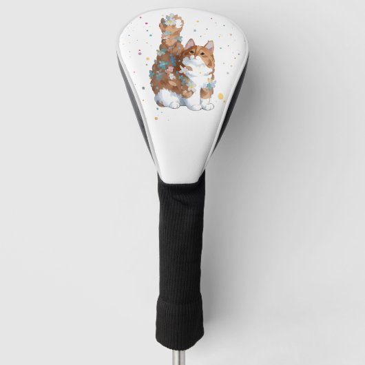 Niedliche Katze Tier Golf Headcover (Vorderseite)