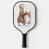 Niedliche Katze Tier Pickleball Schläger (Rückseite)